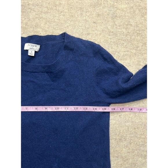 J.Crew Blue Teddie Crewneck Wool Blend Long Sleeve Sweater Women's Size 2 - Picture 6 of 7
